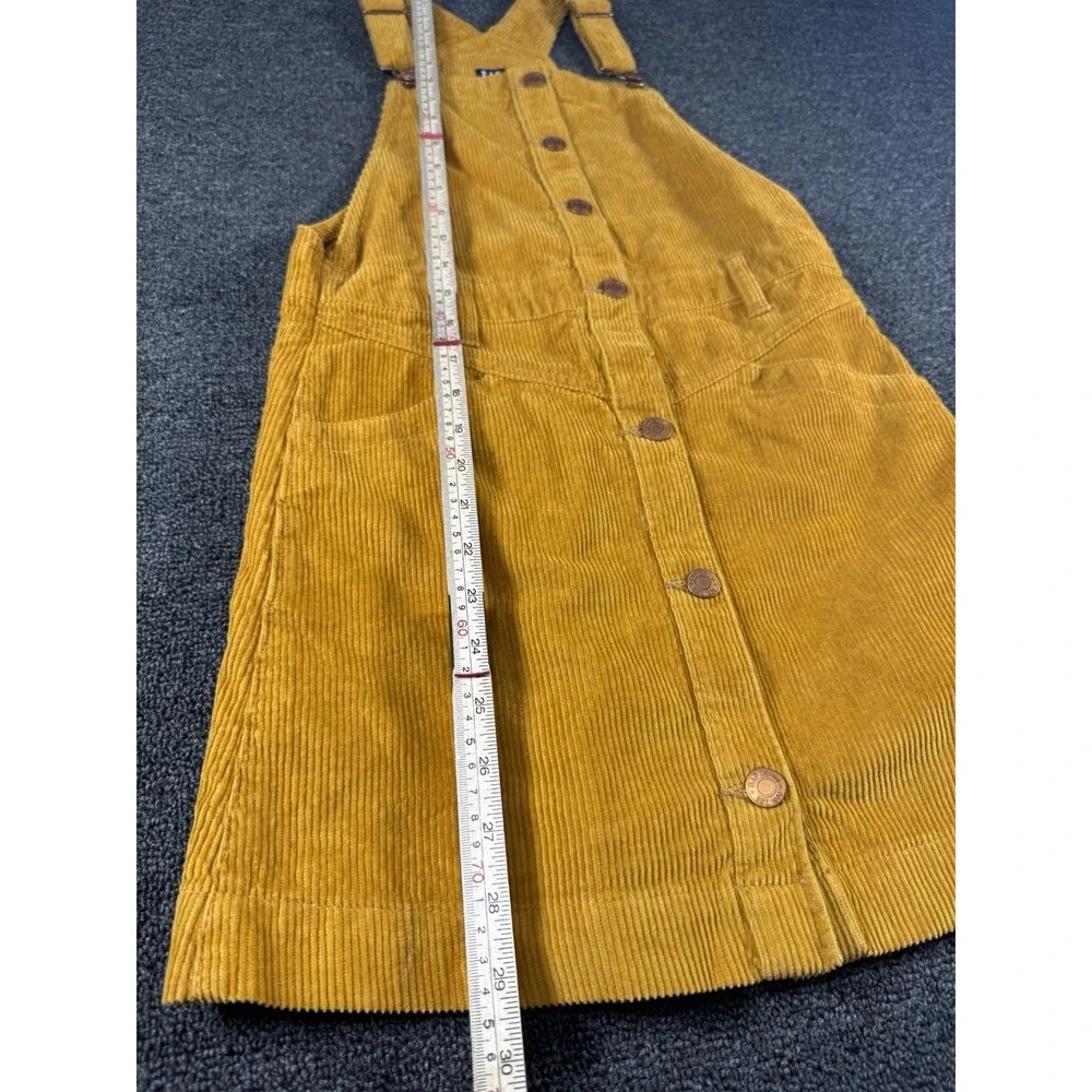 Gap Skirtall Girls Large Gold/Mustard Corduroy Button Down Overall Jumper Dress